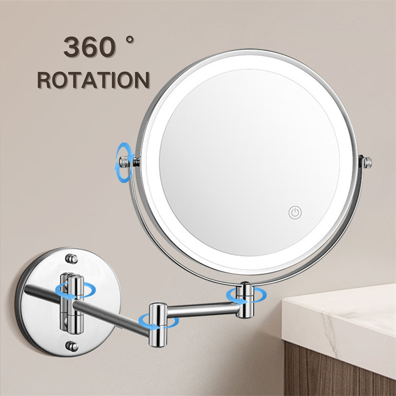 Espejo de Afeitar de Pared Recargable Luxa con Iluminación LED 1X 10X