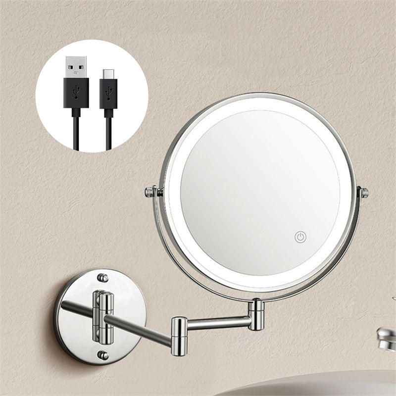 Espejo de Afeitar de Pared Recargable Luxa con Iluminación LED 1X 10X