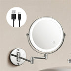 Espejo de Afeitar de Pared Recargable Luxa con Iluminación LED 1X 10X