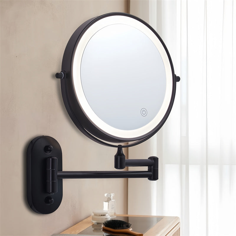 Espejo de Afeitar de Pared Recargable Luxa con Iluminación LED 1X 10X