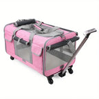Travel System For Extra Large Pets, Portable With Detachable Trolley And Carrier