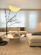 Nordic Glow Lyra Premium LED Chandelier With Silk Leaf
