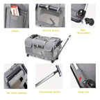 Travel System For Extra Large Pets, Portable With Detachable Trolley And Carrier