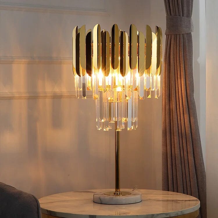 Elyra Crystal Floor Lamp And Table Lamp For Contemporary Decor