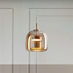 AuroraGold LED vintage -riippuvalaisin kultaisella lasilla