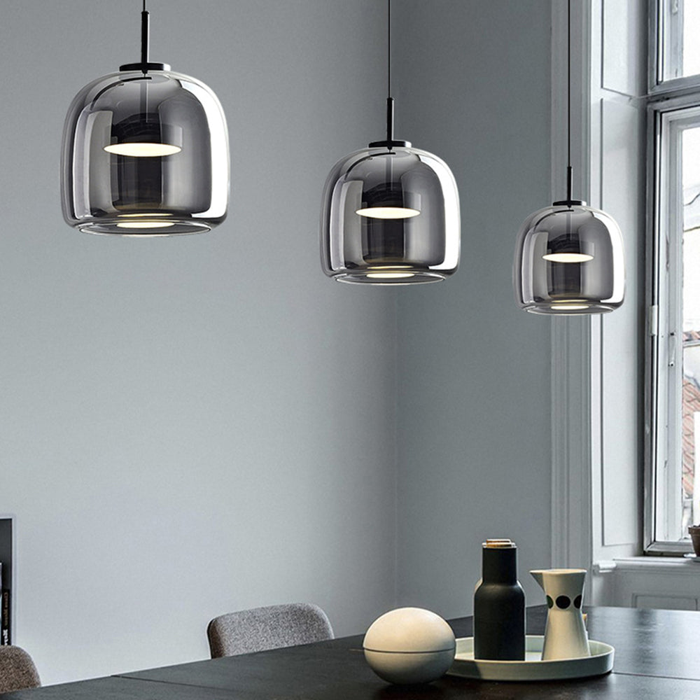 AuroraGold LED vintage -riippuvalaisin kultaisella lasilla