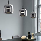AuroraGold LED vintage -riippuvalaisin kultaisella lasilla