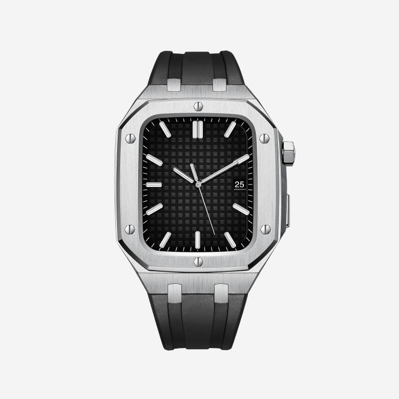 Velori Apple Watch Upgrade Kit Featuring Silicone Band And Steel Case