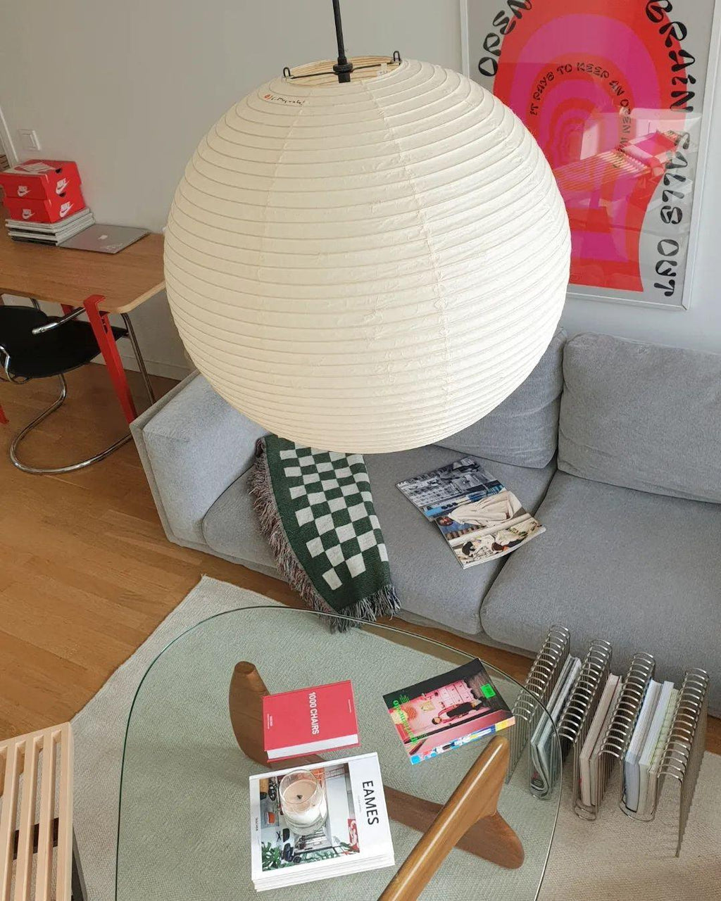 Kirei Studio Akari Inspired Midcentury Pendant Light For Modern Living Spaces