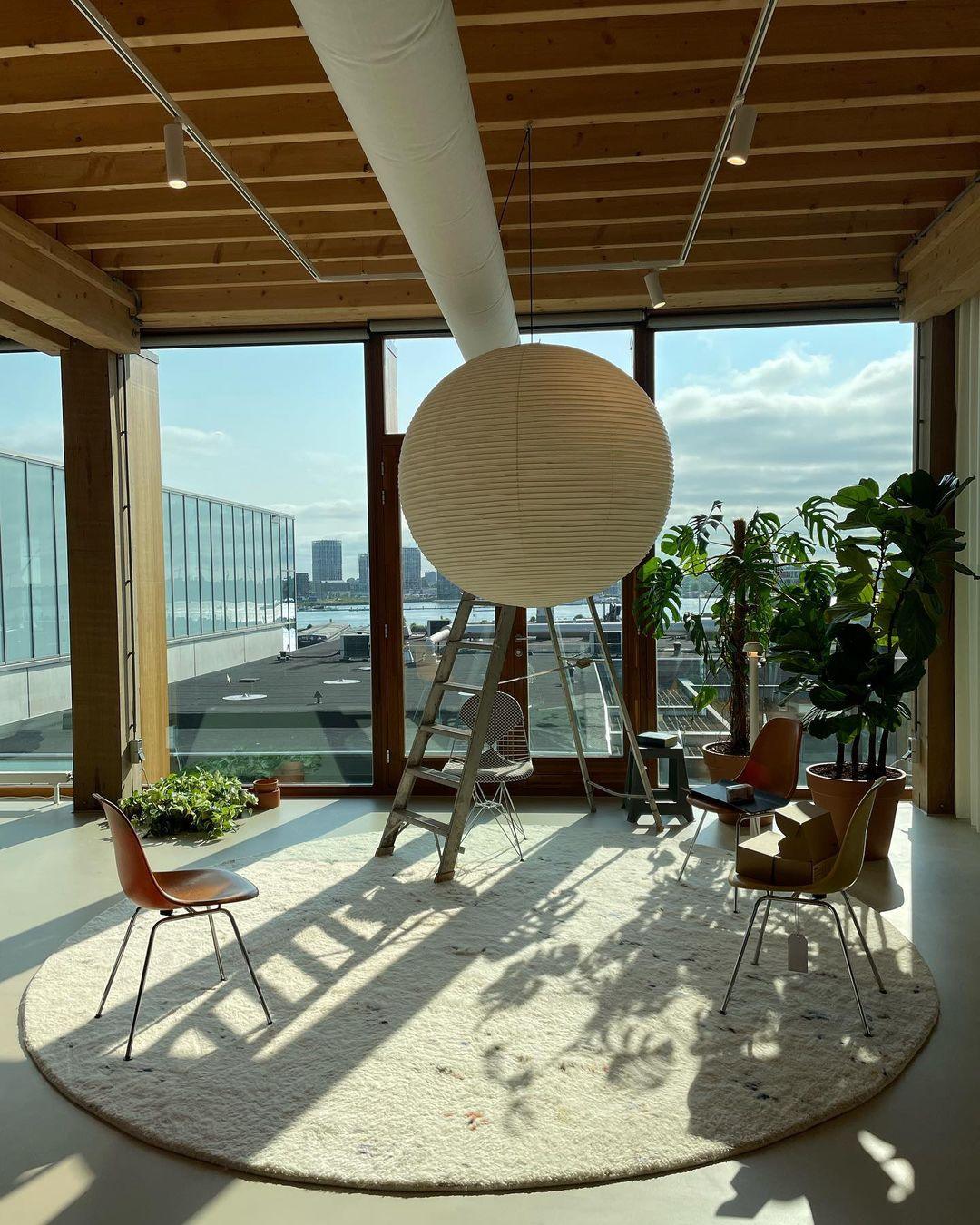 Kirei Studio Akari Inspired Midcentury Pendant Light For Modern Living Spaces