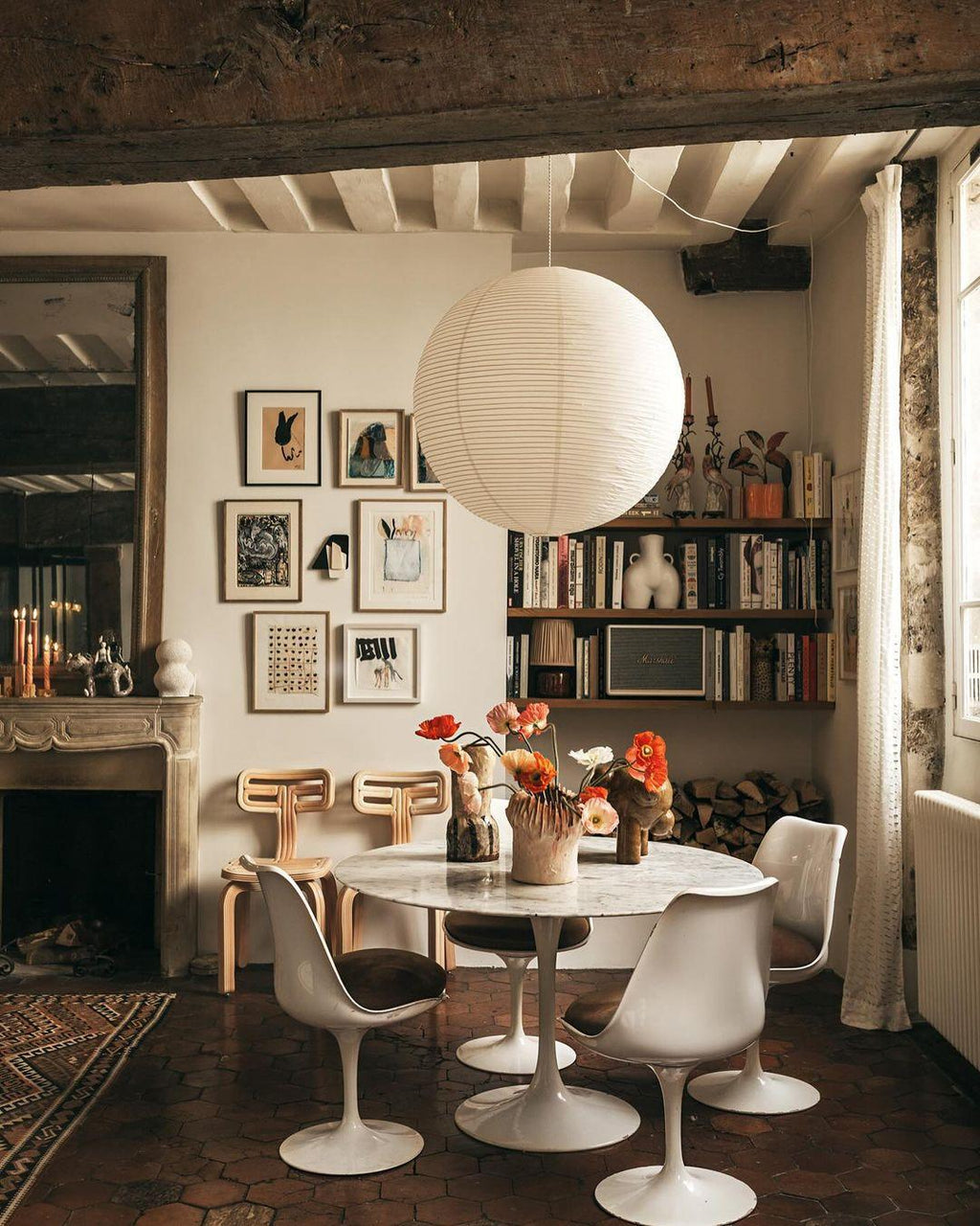 Kirei Studio Akari Inspired Midcentury Pendant Light For Modern Living Spaces