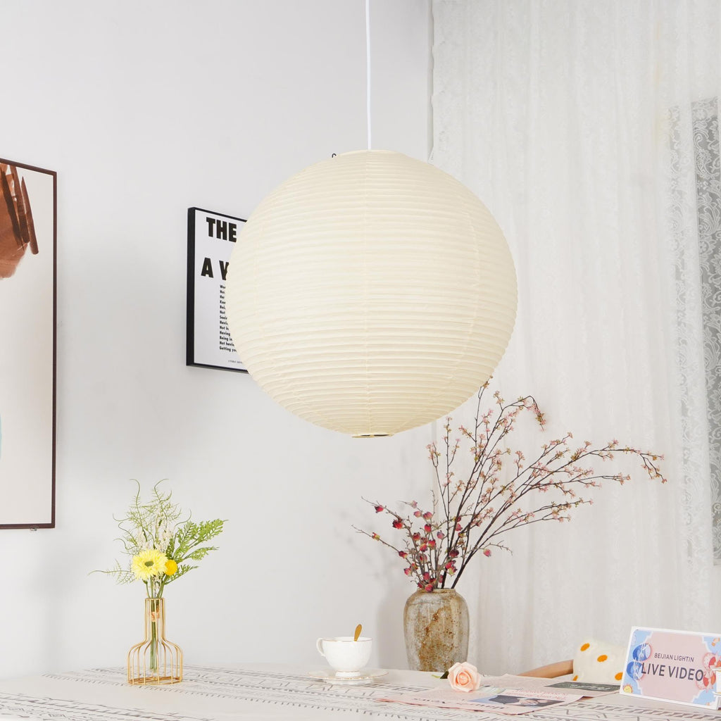 Kirei Studio Akari Inspired Midcentury Pendant Light For Modern Living Spaces