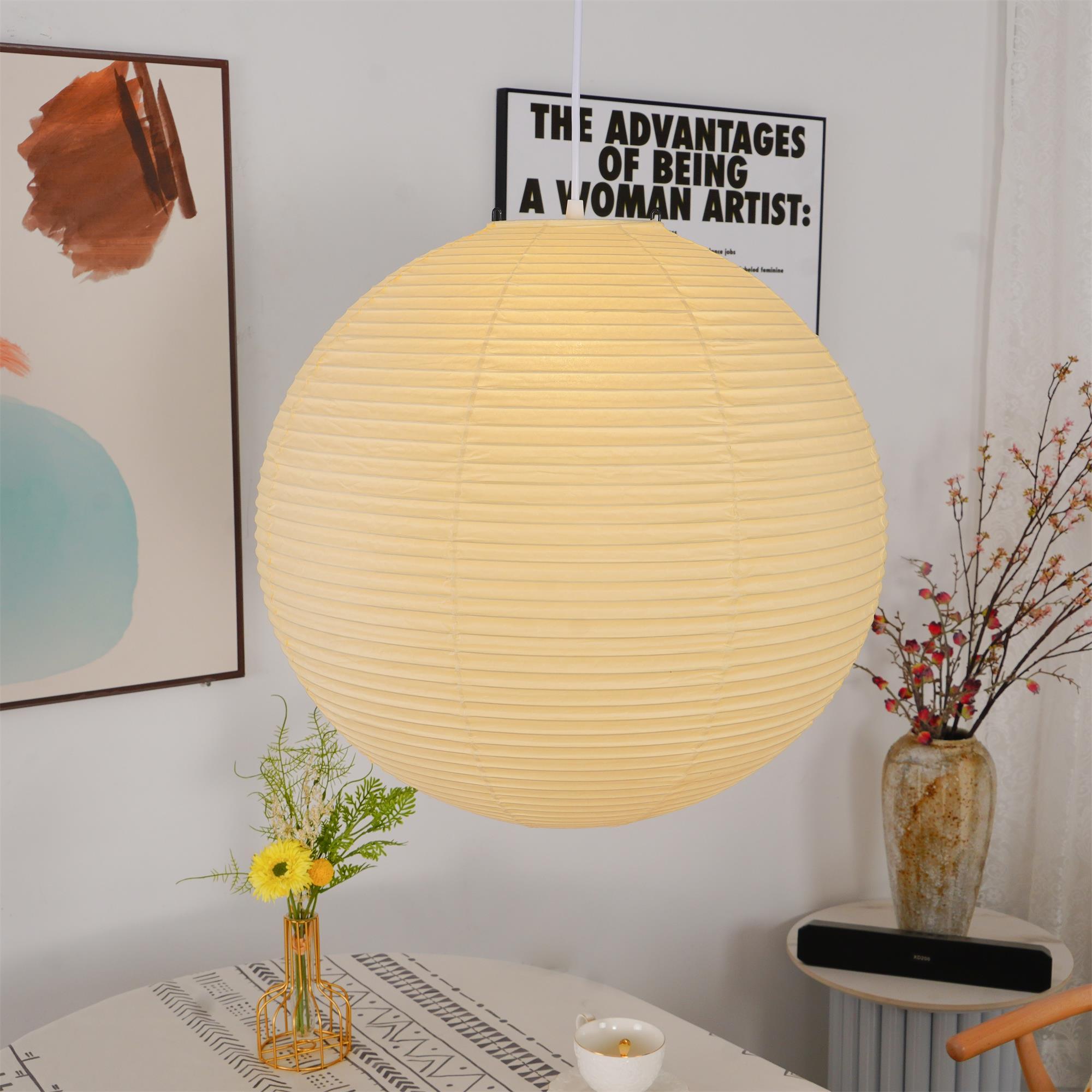 Kirei Studio Akari Inspired Midcentury Pendant Light For Modern Living Spaces