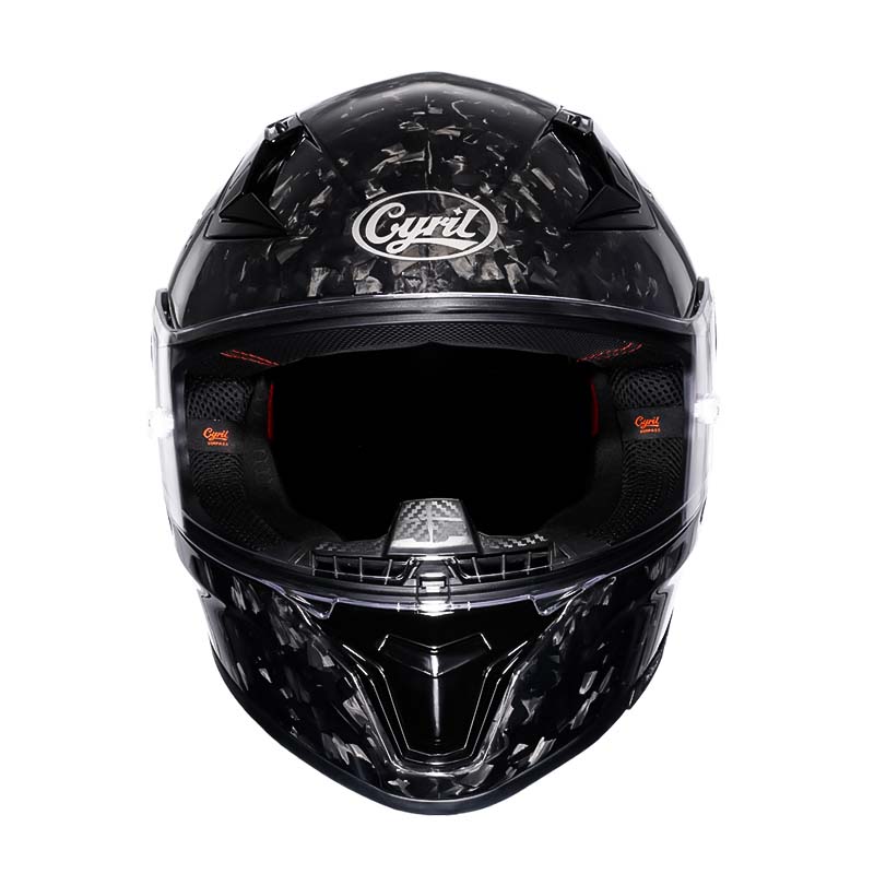 Riders Carbon Fiber Helmet, Lightweight Full Face Design, DOT ECE Approved