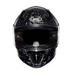 Riders Carbon Fiber Helmet, Lightweight Full Face Design, DOT ECE Approved