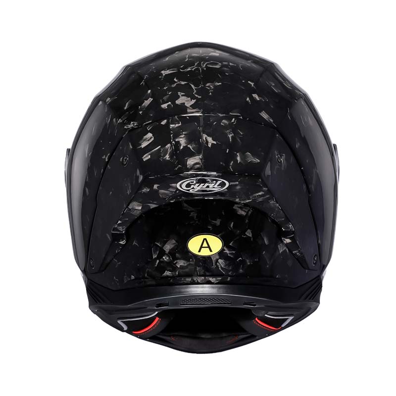 Riders Carbon Fiber Helmet, Lightweight Full Face Design, DOT ECE Approved