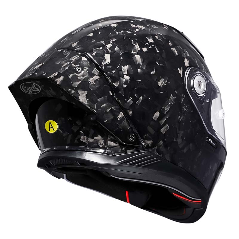 Riders Carbon Fiber Helmet, Lightweight Full Face Design, DOT ECE Approved