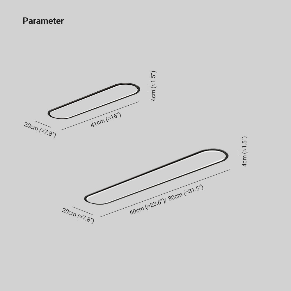 NovaOval Slim Profil Oval Deckenleuchte für Wohnbereiche