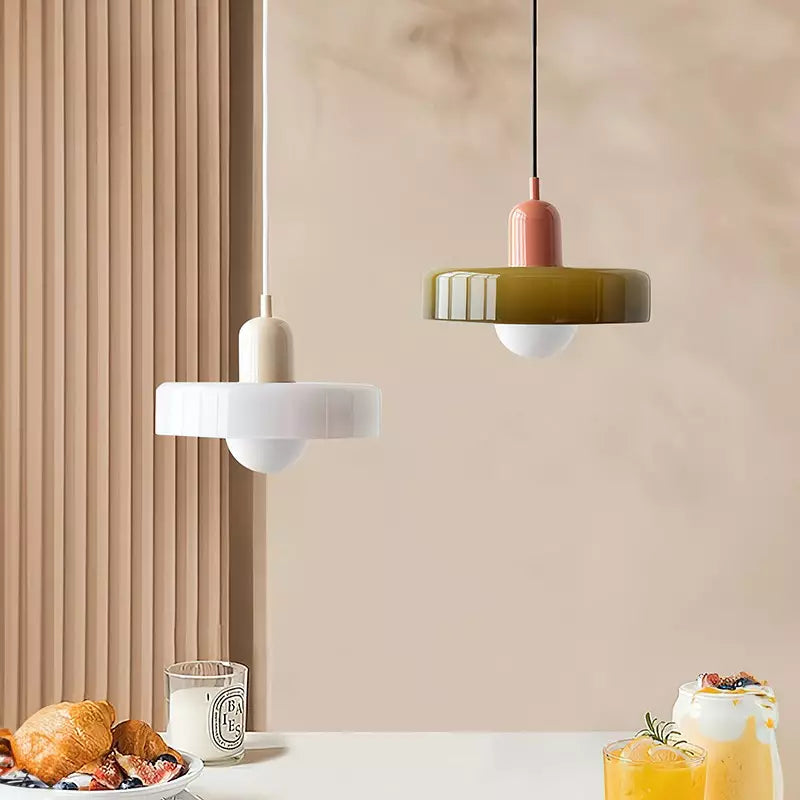 Bauhaus Aurelo Colored Glass Pendant Light For Dining Rooms