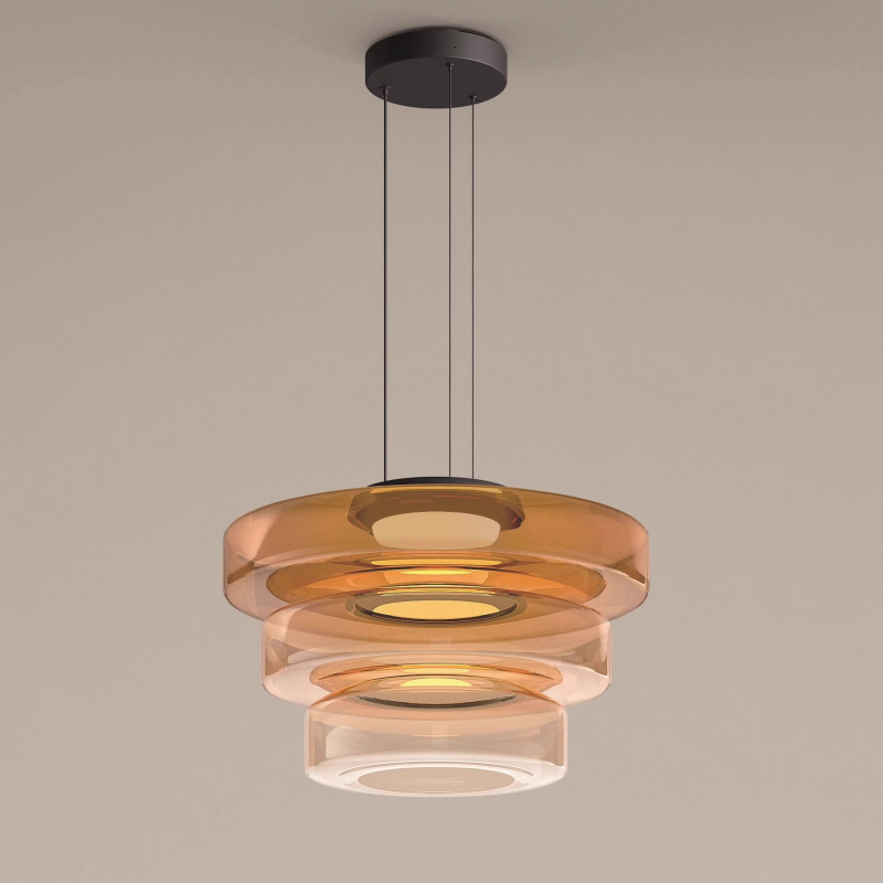 LumenCrest Bauhaus Style Glass Pendant Lamp For Kitchen Island