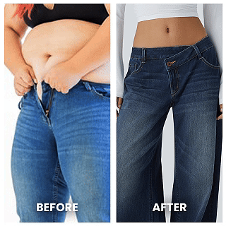FlexFit Secret Stretch 女款不对称低腰牛仔裤