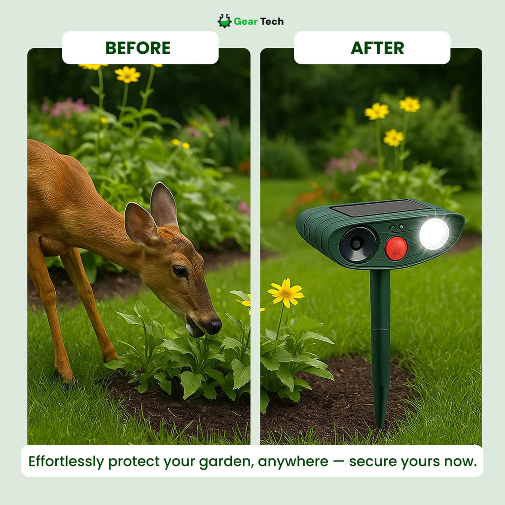 SolaraGuard Solar Ultrasonic Deer Repeller For Gardens