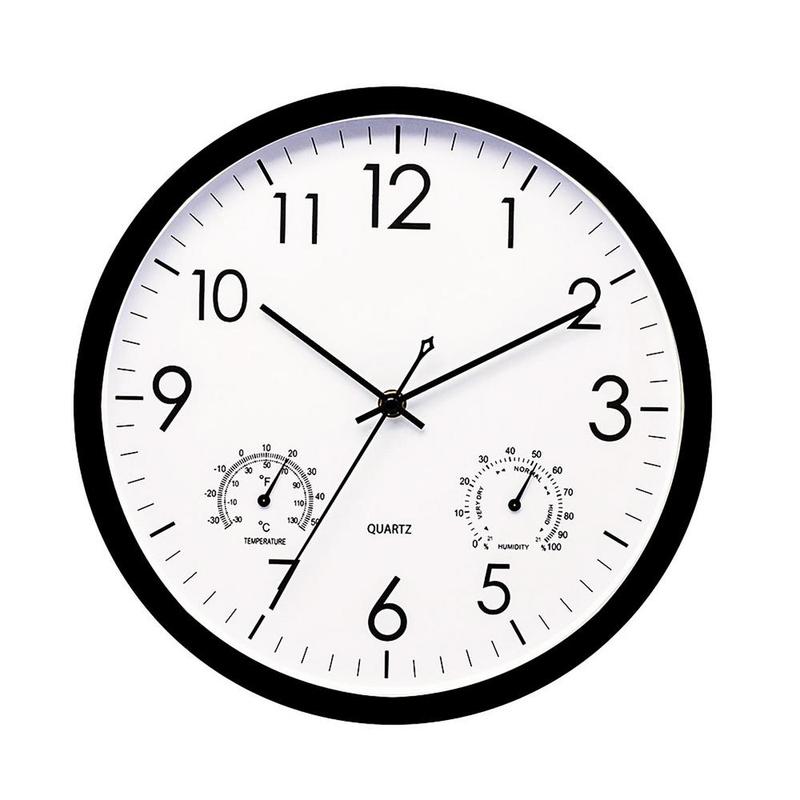 Rugged Retro Outdoor Clock With Temperature And Humidity Display