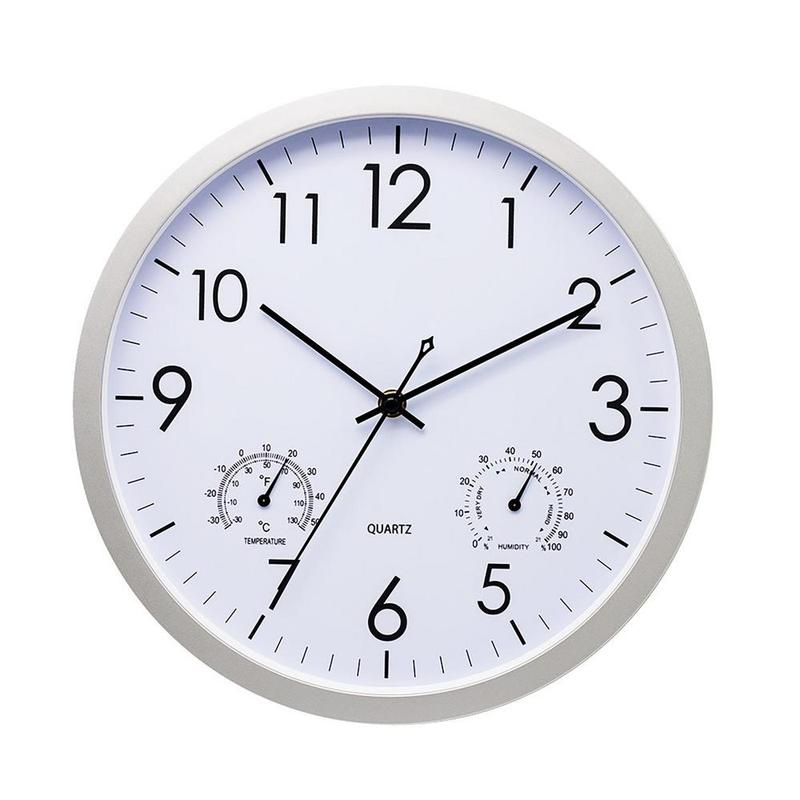 Rugged Retro Outdoor Clock With Temperature And Humidity Display
