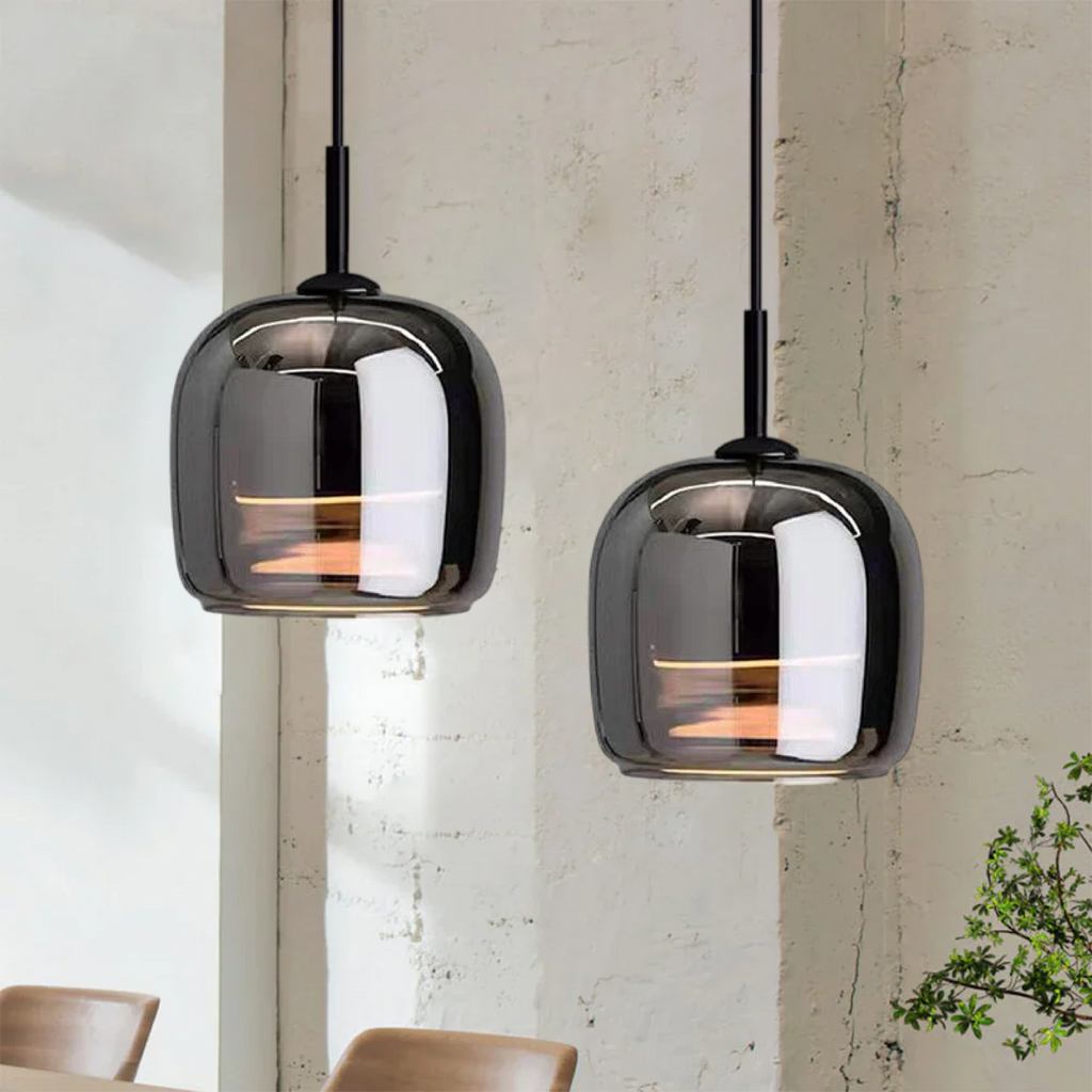 Nordic Black Glass Pendant Light For Kitchen Island