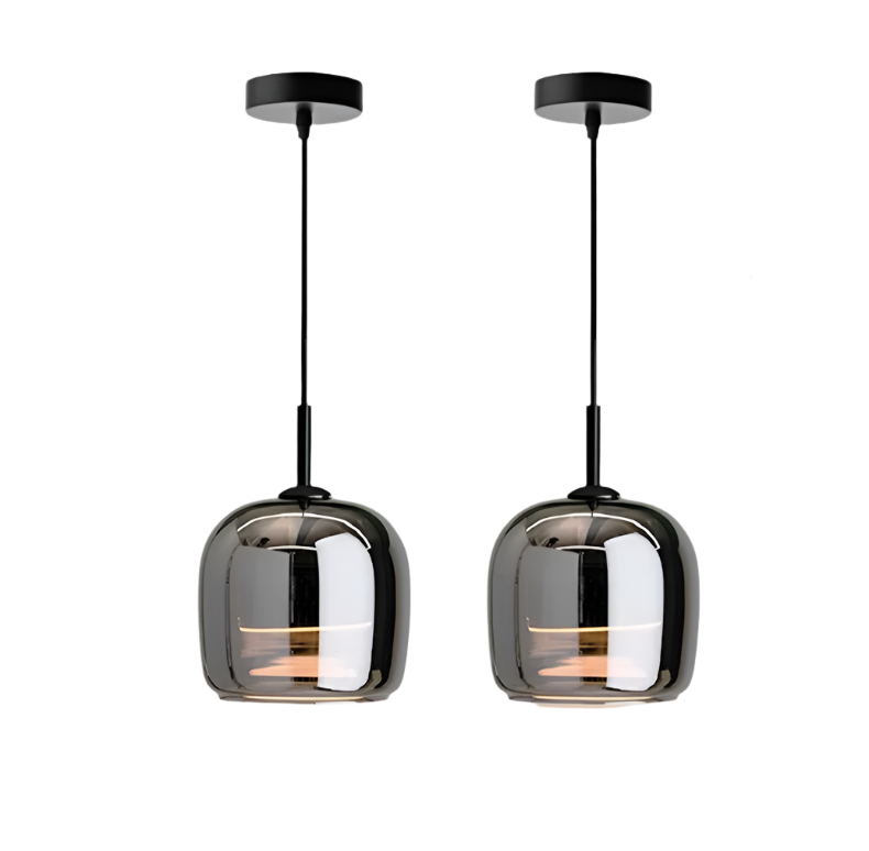 Nordic Black Glass Pendant Light For Kitchen Island