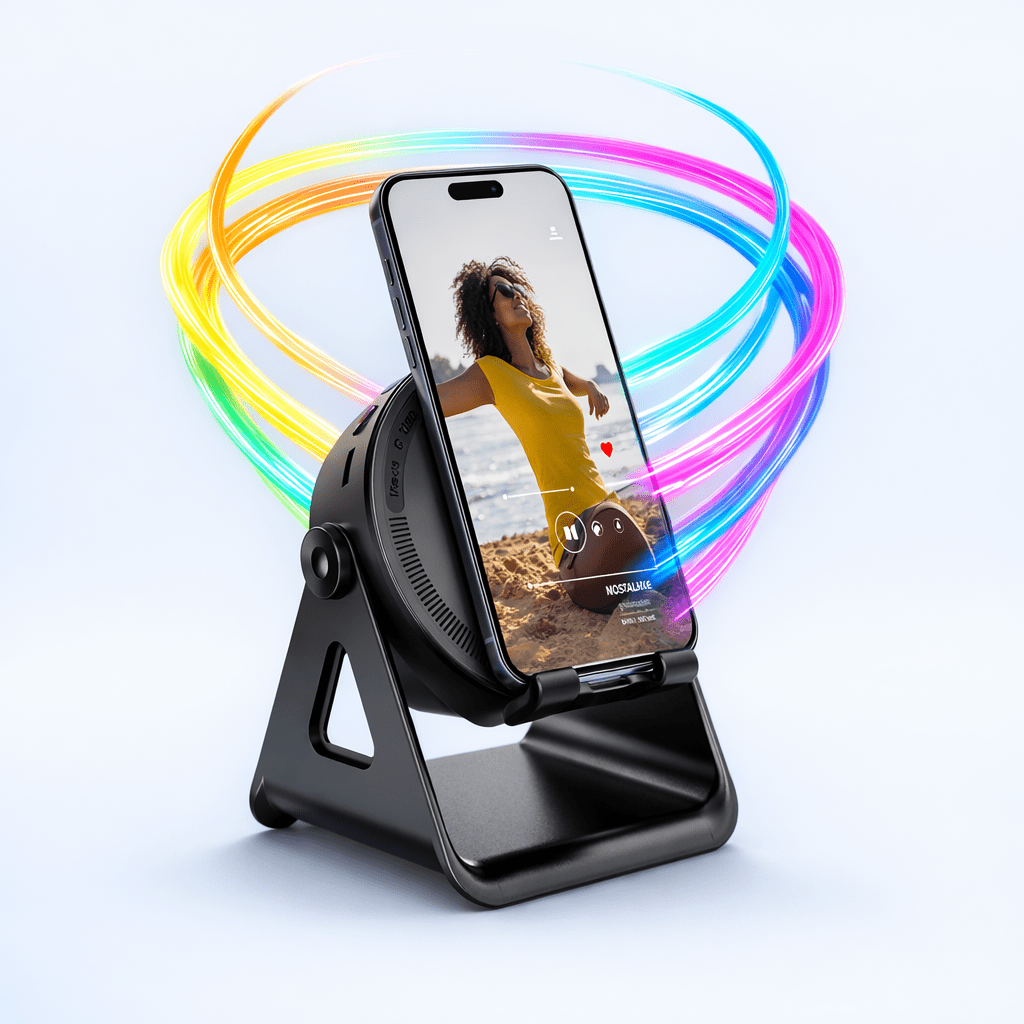 Telefonhalter Bluetooth-Lautsprecher Powerbank mit Induktionsladung