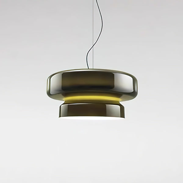 NovaLume modern pendellampa i blåsigt glas med dubbla volymer