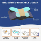 SomniCurve Ergonomic Memory Foam Neck Pillow With Cooling Cover