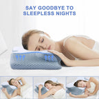 SomniCurve Ergonomic Memory Foam Neck Pillow With Cooling Cover