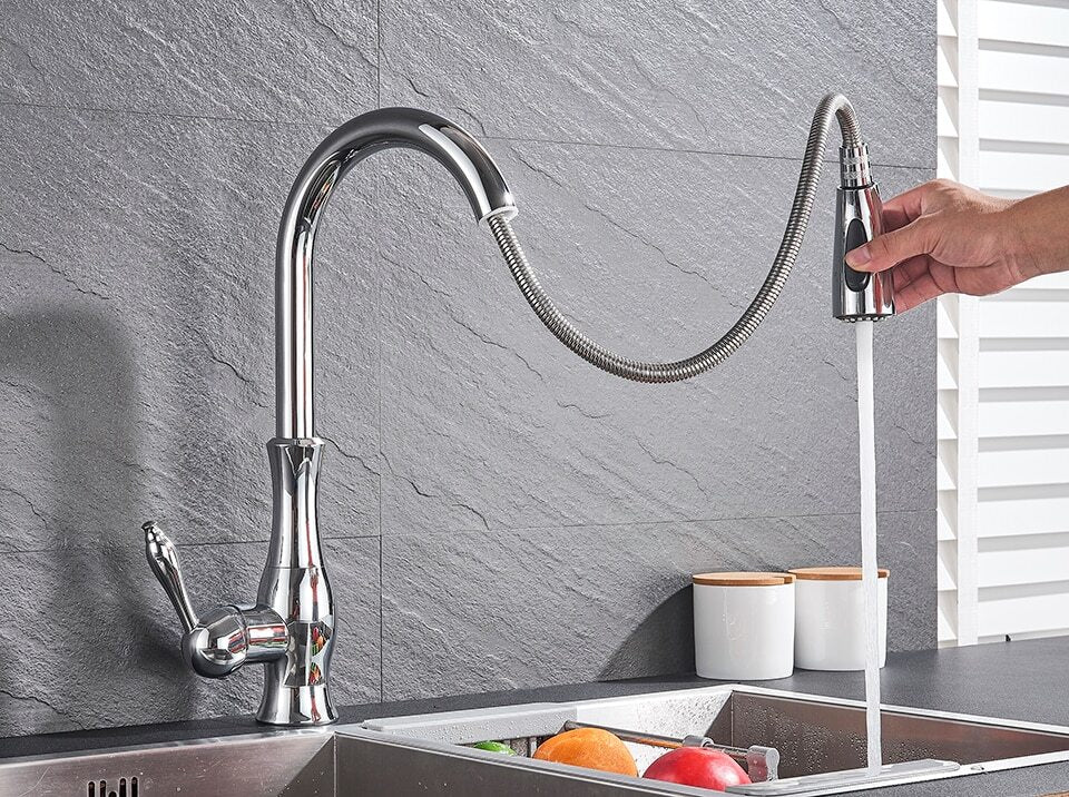 VelaFlow Durable Kitchen Faucet Featuring Pull-Out Spray