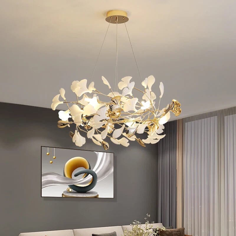 Lampa wisząca LumaPetal z ceramiki z ściemnialnymi diodami LED i miękkim światłem