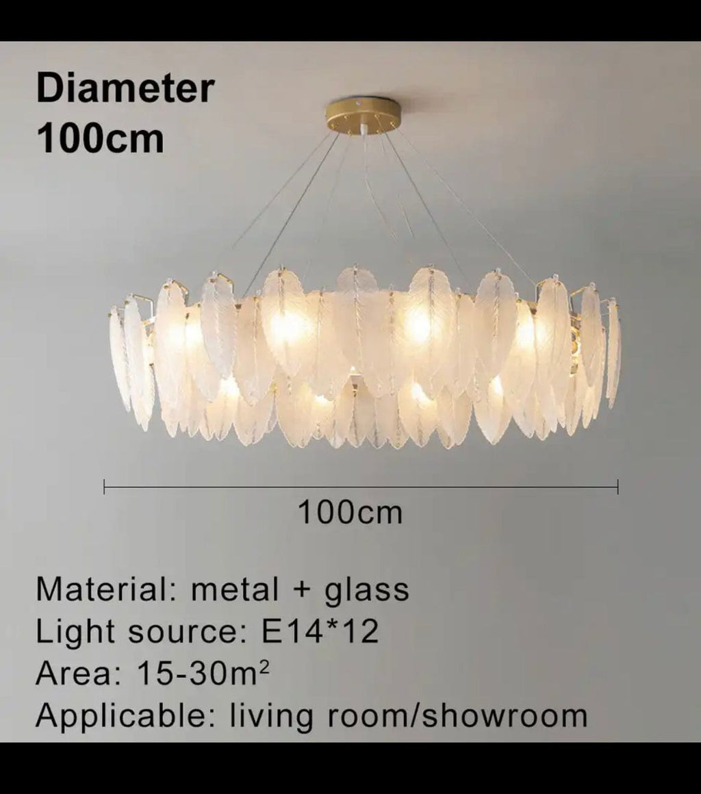 Coleção de Decoração para Salas de Estar com Candeeiro de Teto Elegante com Penas
