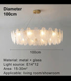 Coleção de Decoração para Salas de Estar com Candeeiro de Teto Elegante com Penas