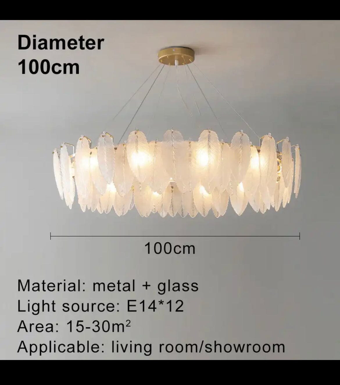 Coleção de Decoração para Salas de Estar com Candeeiro de Teto Elegante com Penas