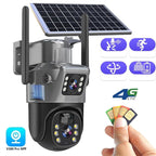 NovaGuard 4K Solar-Drahtlos-Überwachungskamera mit Dualobjektiven, 10-fachem Zoom, 4G oder WLAN