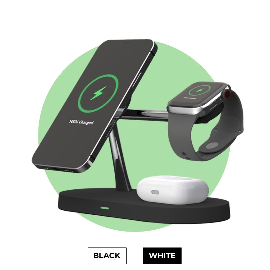 QuattroCharge All In One MagSafe Wireless Charger For iPhone, Apple Watch And Buds
