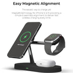 QuattroCharge All In One MagSafe Wireless Charger For iPhone, Apple Watch And Buds
