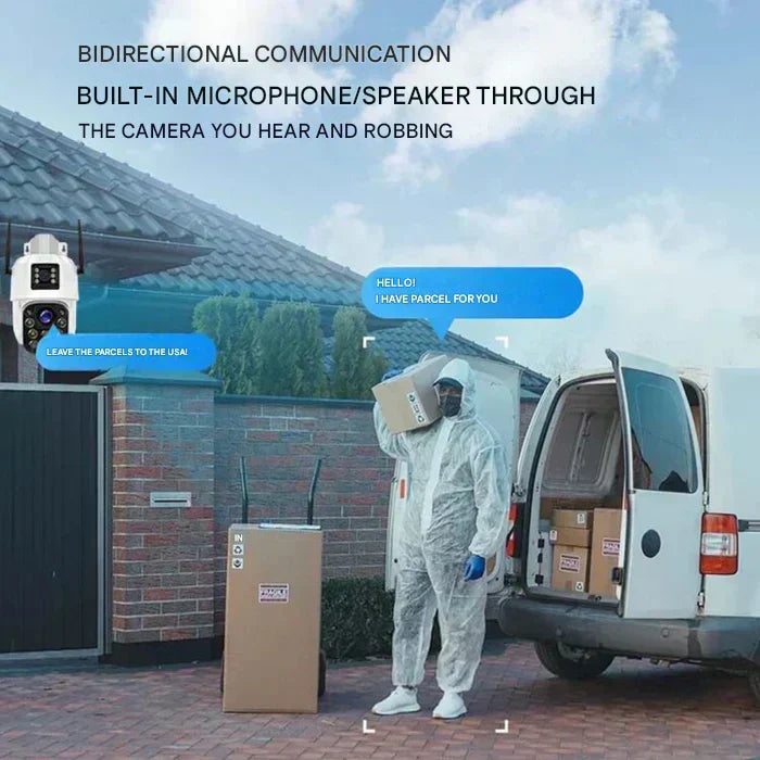 NovaGuard 4K Solar Wireless Surveillance Camera With Dual Lenses, 10X Zoom, 4G Or WiFi