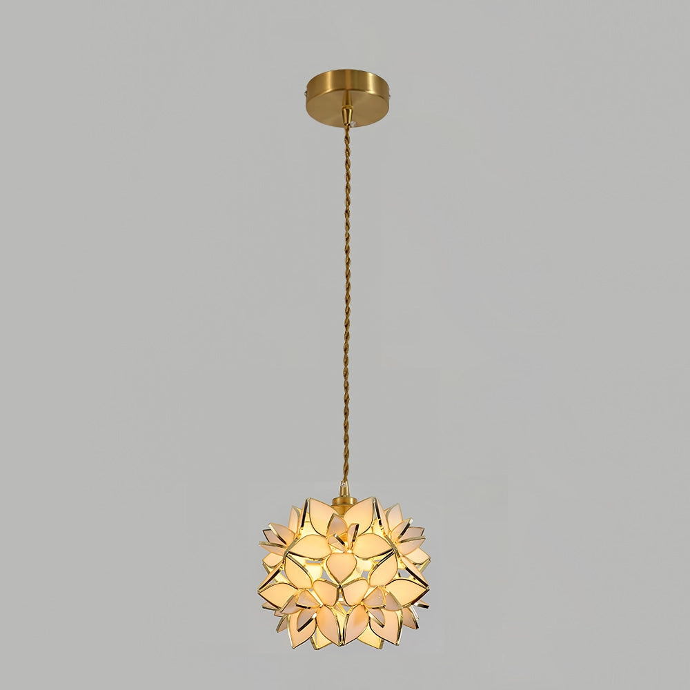 AuroraCapiz Natural Capiz Pendant Light With Handcrafted Finish
