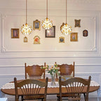 AuroraCapiz Natural Capiz Pendant Light With Handcrafted Finish