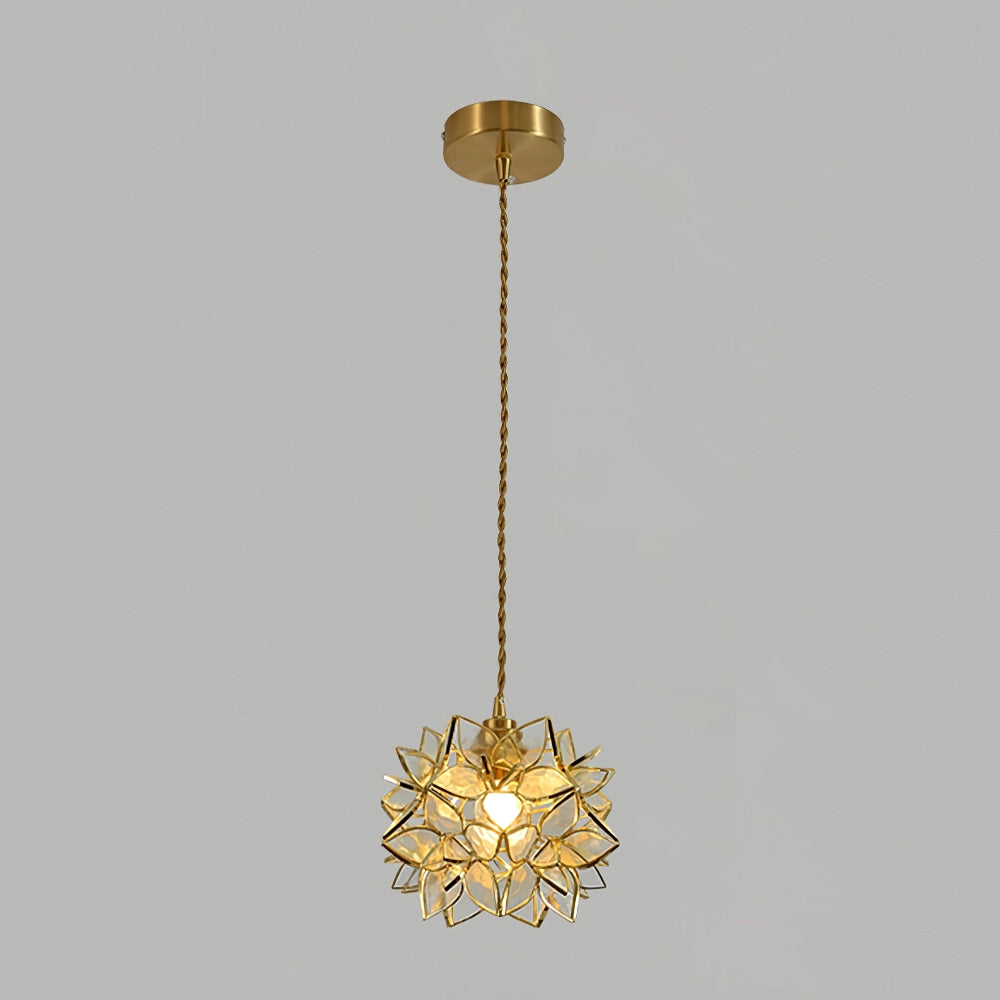 AuroraCapiz Natural Capiz Pendant Light With Handcrafted Finish