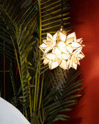 AuroraCapiz Natural Capiz Pendant Light With Handcrafted Finish
