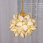 AuroraCapiz Natural Capiz Pendant Light With Handcrafted Finish