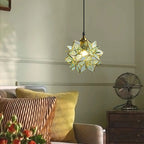AuroraCapiz Natural Capiz Pendant Light With Handcrafted Finish