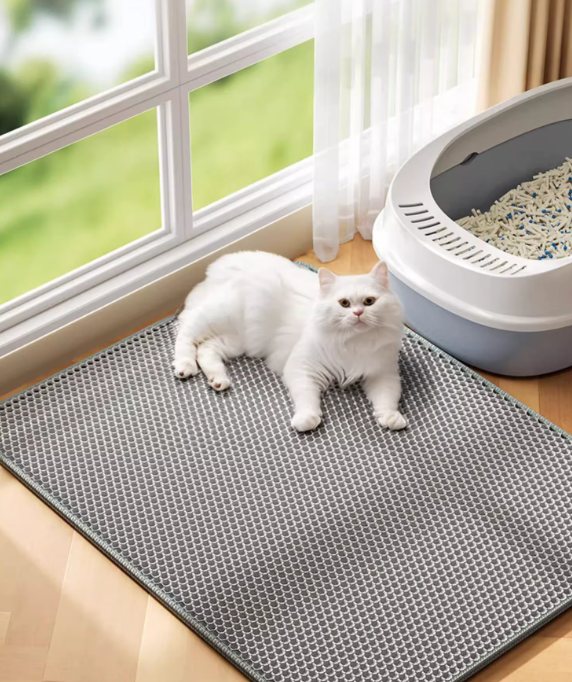 Tapete para Areia de Dupla Camada Ultra-Shield para Proteção de Piso Impermeável e Resistente para Animais de Estimação